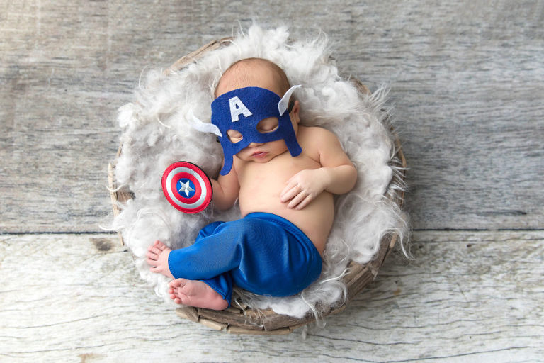 Marvel Captain America | Newborn Photos 